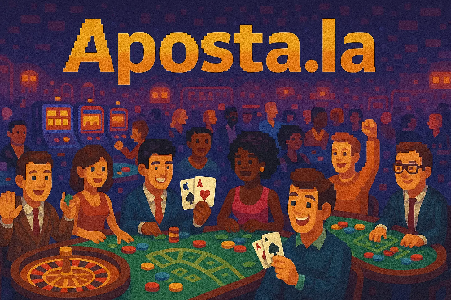Jugadores en las mesas de casino de Aposta.la